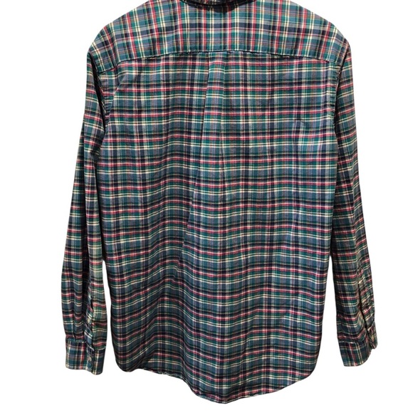 Ralph Lauren Men's XL Button Down Turquoise Multicolor Plaid Shirt Broadcloth LS - Picture 2 of 6